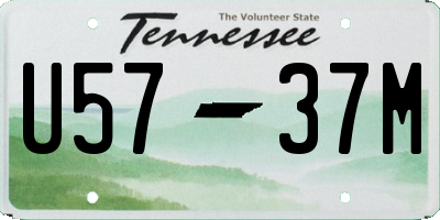 TN license plate U5737M