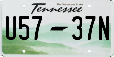 TN license plate U5737N