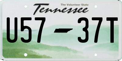 TN license plate U5737T