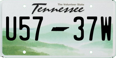 TN license plate U5737W