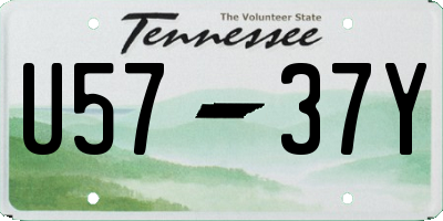 TN license plate U5737Y