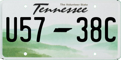 TN license plate U5738C