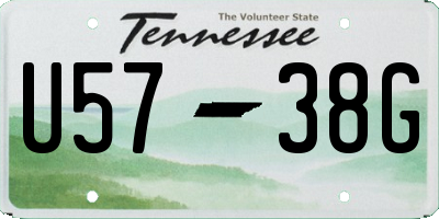 TN license plate U5738G