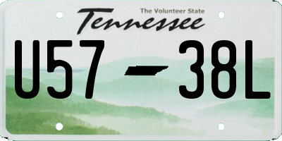 TN license plate U5738L