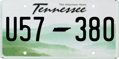 TN license plate U5738O