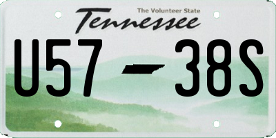 TN license plate U5738S
