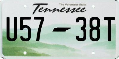 TN license plate U5738T