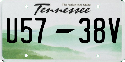 TN license plate U5738V