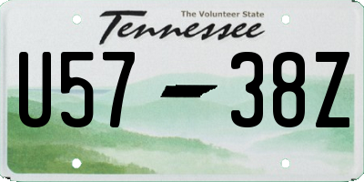 TN license plate U5738Z