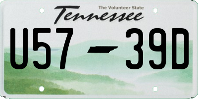 TN license plate U5739D