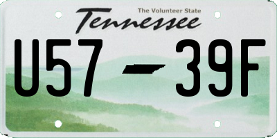 TN license plate U5739F