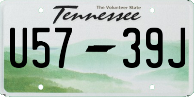 TN license plate U5739J