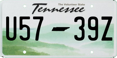 TN license plate U5739Z