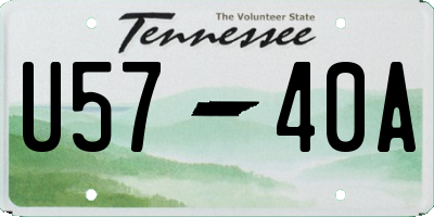 TN license plate U5740A