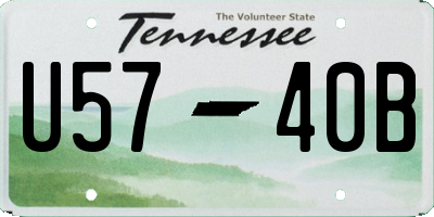 TN license plate U5740B
