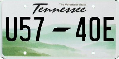 TN license plate U5740E