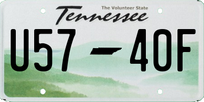 TN license plate U5740F