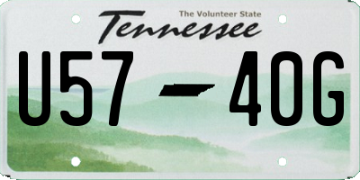 TN license plate U5740G