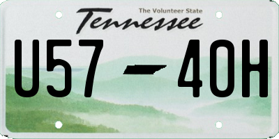 TN license plate U5740H