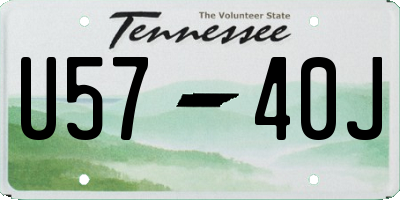 TN license plate U5740J