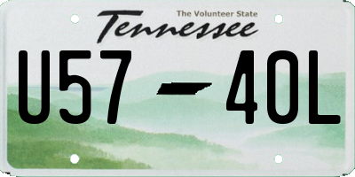 TN license plate U5740L