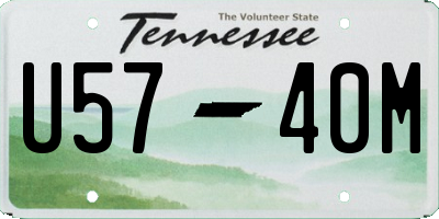 TN license plate U5740M