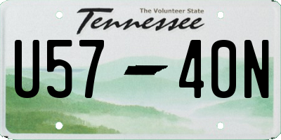 TN license plate U5740N