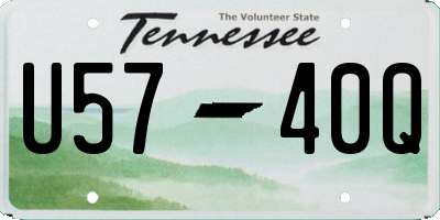 TN license plate U5740Q