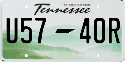 TN license plate U5740R