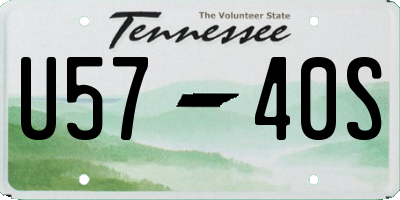 TN license plate U5740S