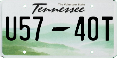 TN license plate U5740T