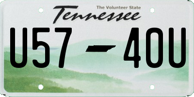 TN license plate U5740U