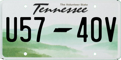 TN license plate U5740V