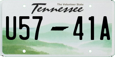 TN license plate U5741A