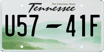 TN license plate U5741F