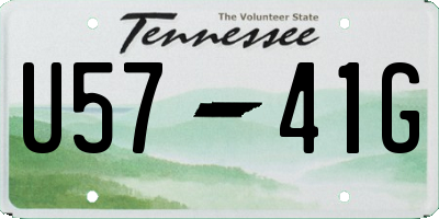 TN license plate U5741G