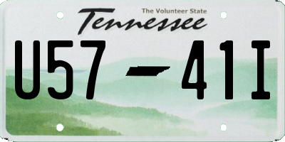 TN license plate U5741I