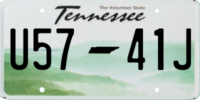 TN license plate U5741J