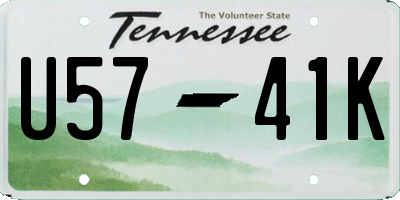 TN license plate U5741K