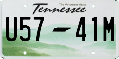TN license plate U5741M