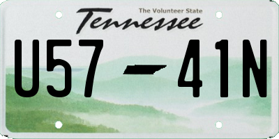 TN license plate U5741N