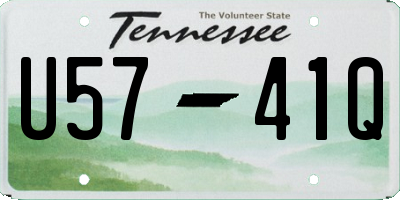 TN license plate U5741Q