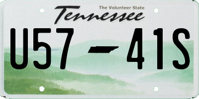 TN license plate U5741S