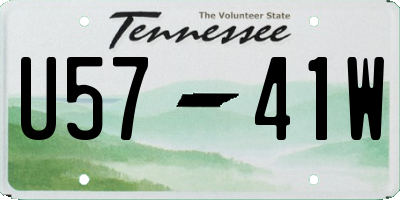 TN license plate U5741W