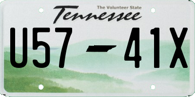 TN license plate U5741X