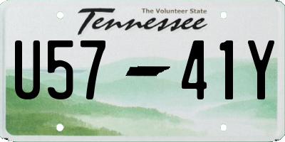 TN license plate U5741Y