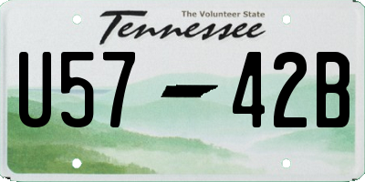 TN license plate U5742B