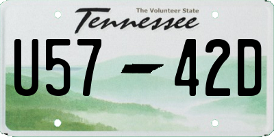 TN license plate U5742D