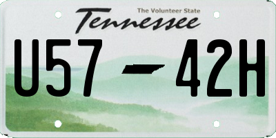 TN license plate U5742H