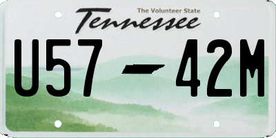 TN license plate U5742M